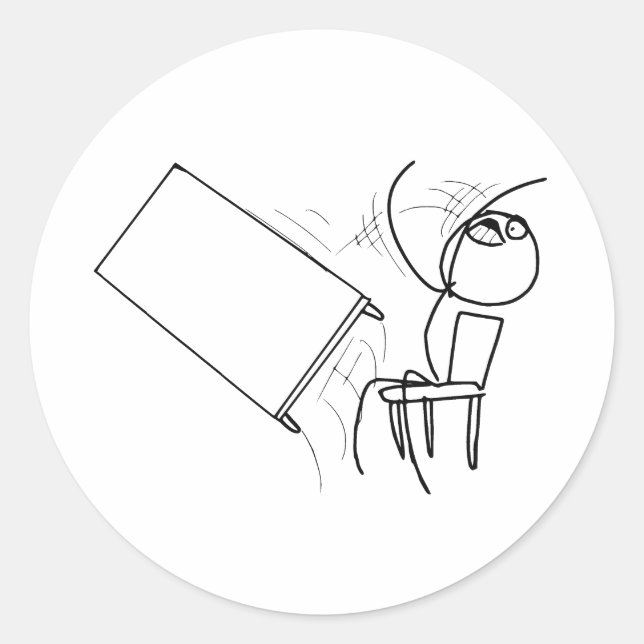 Sticker Rond Secousse de Tableau renversant le visage Meme de (Devant)