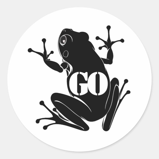 Sticker Rond Secret Heart "GO" Flying Frog Classic (Devant)