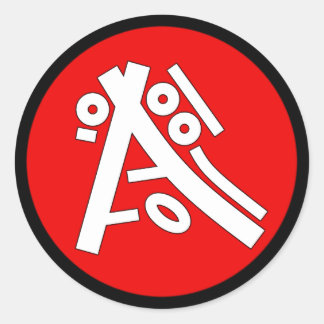 Sticker Rond Secret ideographs (cool exotic symbols) 6a