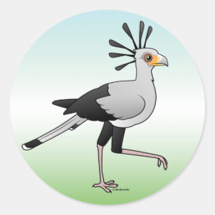 Sticker Rond Secrétaire Bird