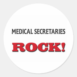Sticker Rond Secrétaire Médicale Rock