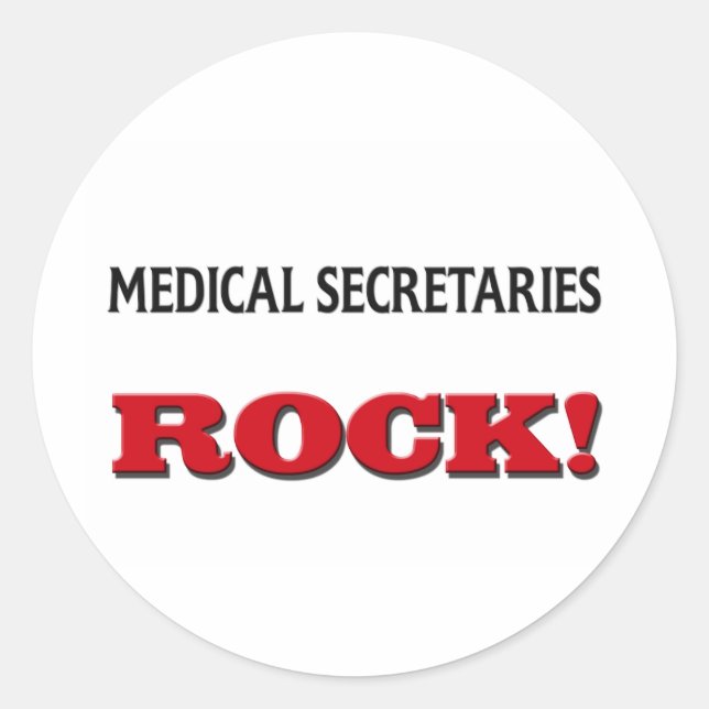 Sticker Rond Secrétaire Médicale Rock (Devant)