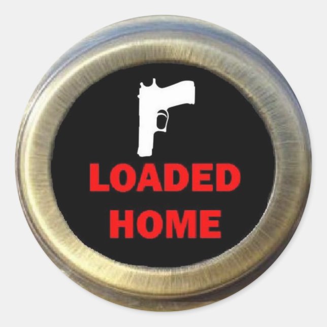Sticker Rond Sécurité au domicile des armes (Devant)
