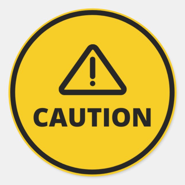 Sticker Rond Sécurité de la prudence (Devant)