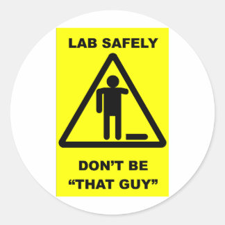 Sticker Rond Sécurité de laboratoire 1