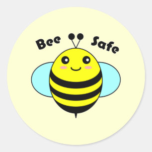 Sticker Rond Sécurité des abeilles 1