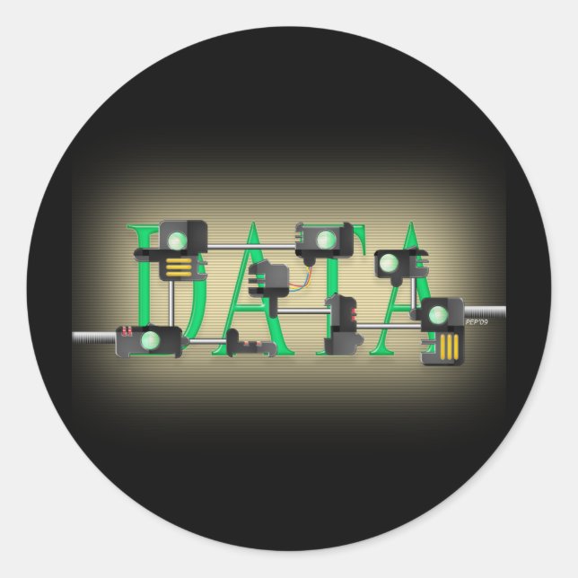 Sticker Rond Sécurité des données (Devant)