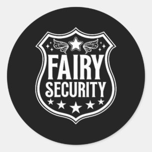Sticker Rond Sécurité des fées Anniversaire Costume d'Halloween