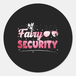 Sticker Rond Sécurité des fées Costumes Halloween Moms Dames Me
