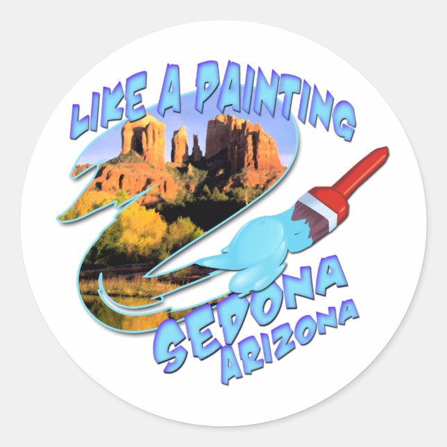 Sticker Rond Sedona Arizona (Devant)