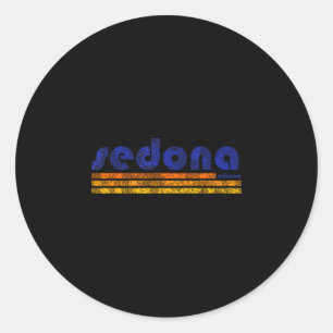 Sticker Rond Sedona arizona rétro vintage altéré randonnée