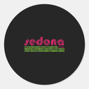 Sticker Rond Sedona arizona rétro vintage météo randonnée