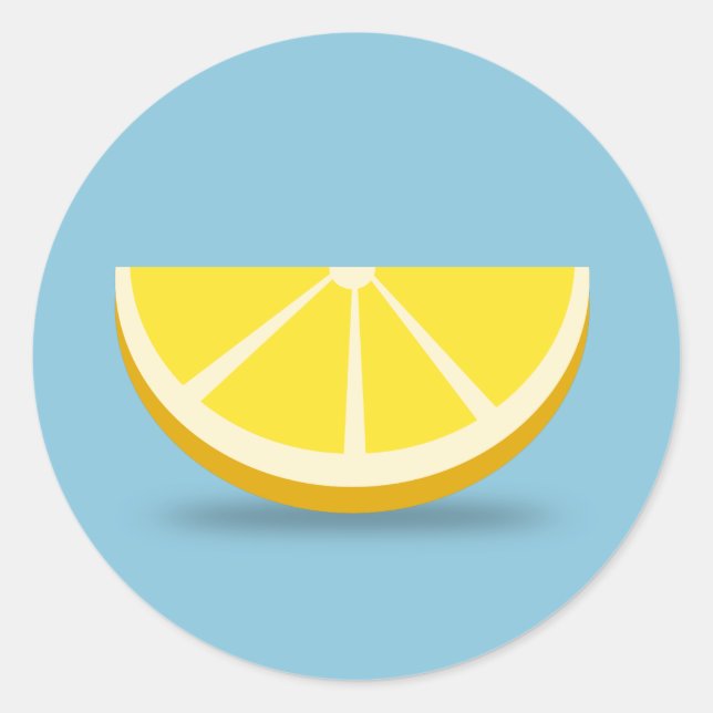 Sticker Rond Segment de citron (Devant)