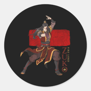 Sticker Rond Seigneur du feu Héros de feu Action