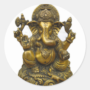 STICKER ROND SEIGNEUR GANESH HINDU GOD