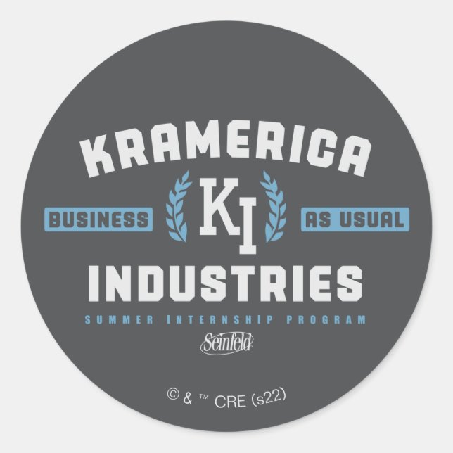 Sticker Rond Seinfeld | Kramerica Industries (Devant)
