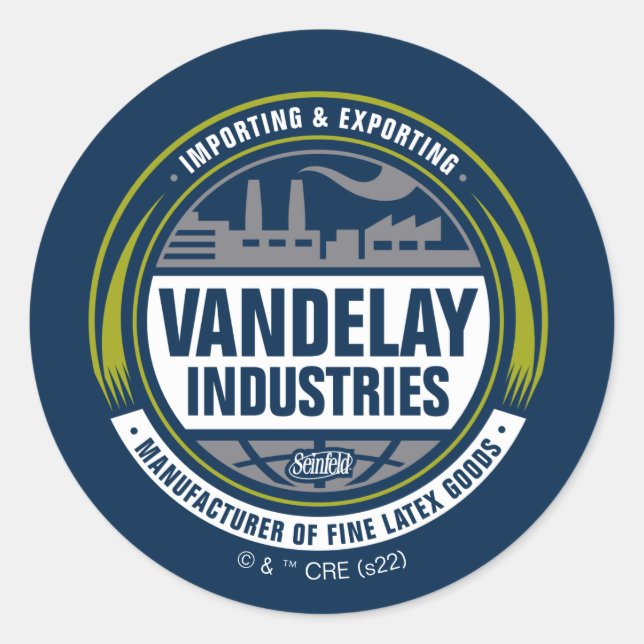 Sticker Rond Seinfeld | Logo de Vandelay Industries (Devant)