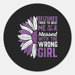 Sticker Rond Seizures a essayé de me battre Epilepsie Sensibili