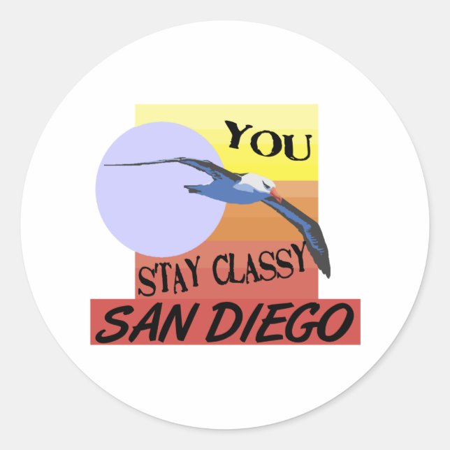 Sticker Rond Séjour Classé San Diego (Devant)