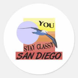 Sticker Rond Séjour San Diego chic