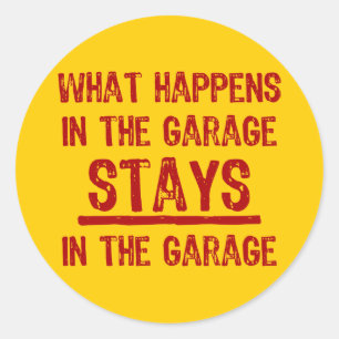 Sticker Rond Séjours dans l'autocollant de garage
