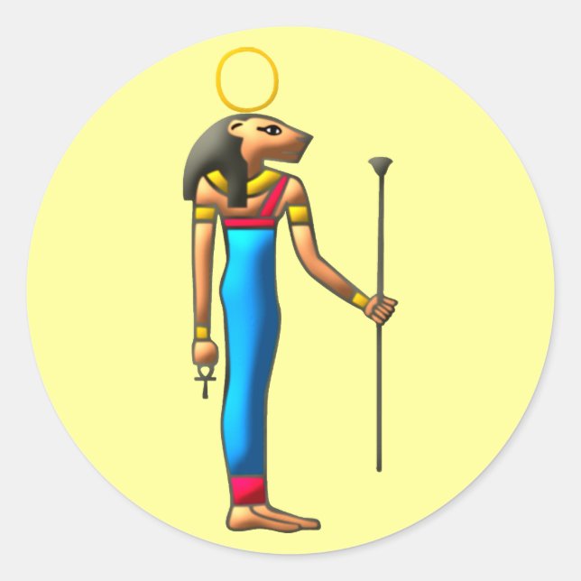 Sticker Rond Sekhmet Sachmet egypt (Devant)