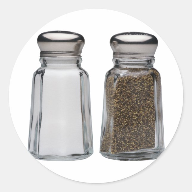 Sticker Rond Sel et poivre (Devant)