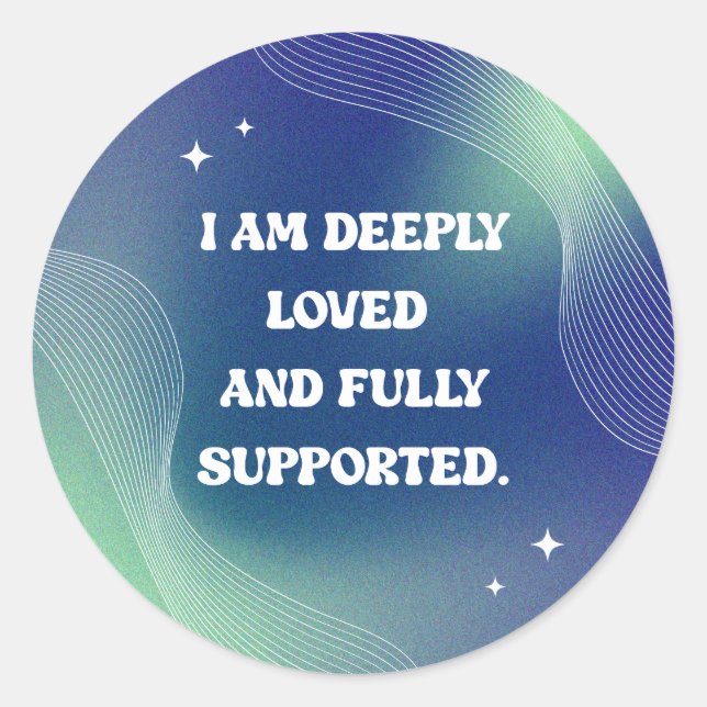 Sticker Rond Self Love, Motivational, Inspirational Quote (Devant)