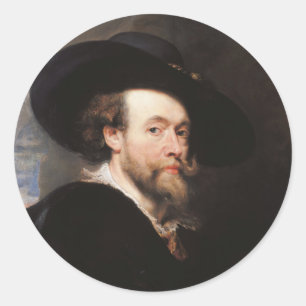 Sticker Rond Self Portrait par Sir Peter Paul Rubens