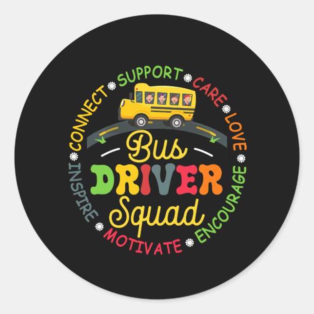 Sticker Rond Semaine d'appréciation des conducteurs d'autobus s (Devant)
