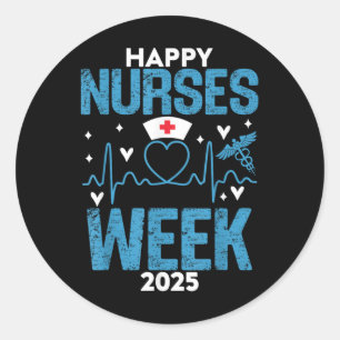 Sticker Rond Semaine d'appréciation des infirmières - Joyeuses