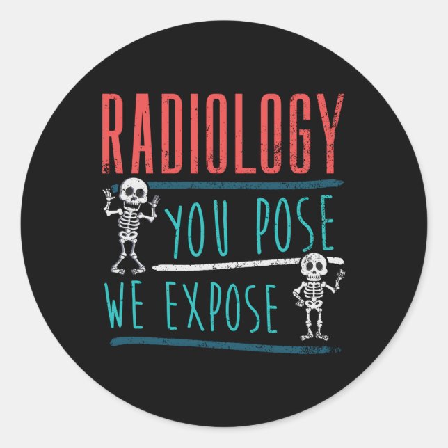 Sticker Rond Semaine De Radiologie Et École De Radiologie (Devant)
