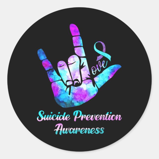 Sticker Rond Semaine de sensibilisation à la prévention du suic (Devant)