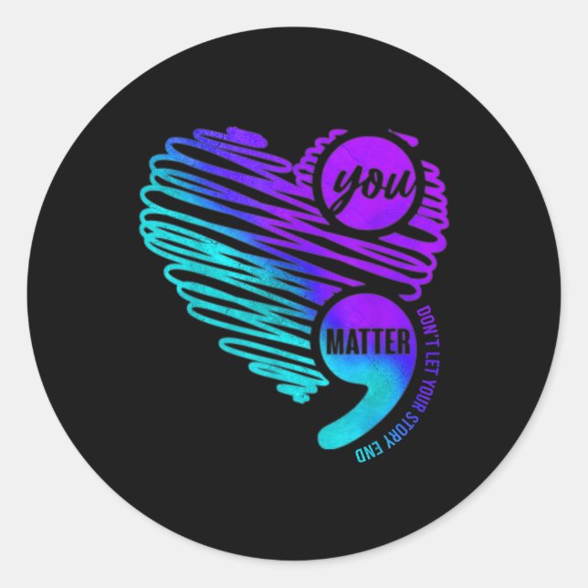 Sticker Rond Semaine de sensibilisation à la prévention du suic (Devant)