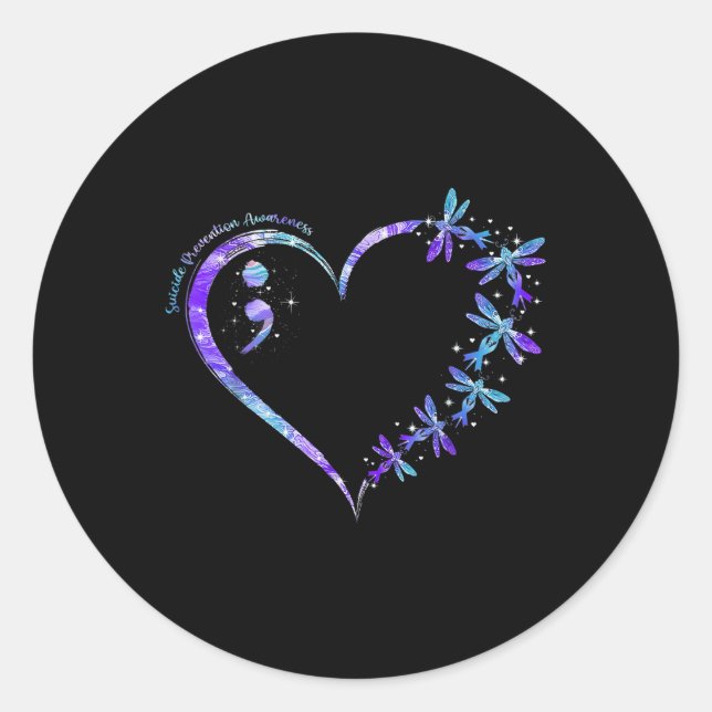 Sticker Rond Semaine de sensibilisation à la prévention du suic (Devant)