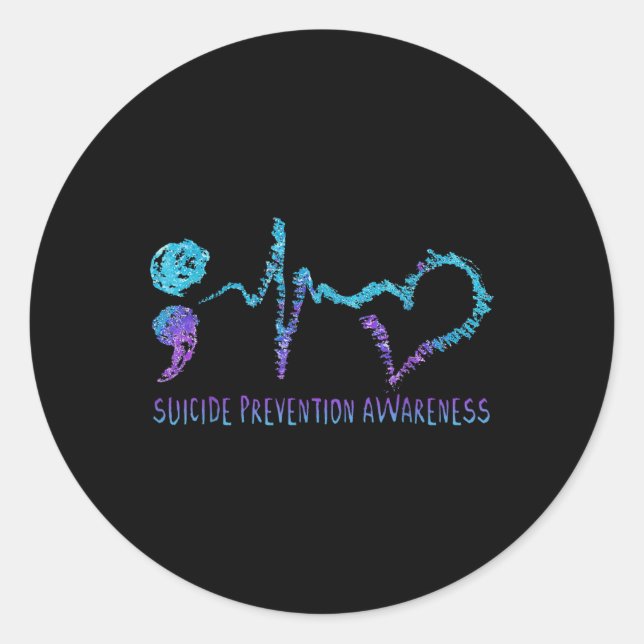 Sticker Rond Semaine de sensibilisation à la prévention du suic (Devant)