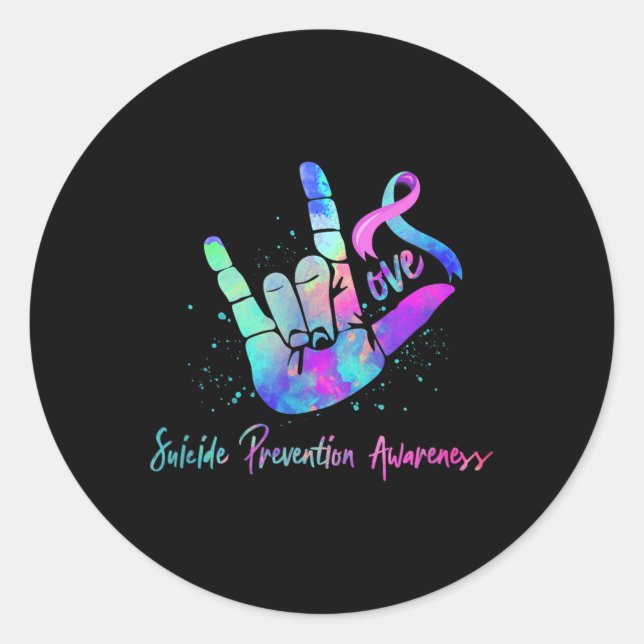 Sticker Rond Semaine de sensibilisation à la prévention du suic (Devant)
