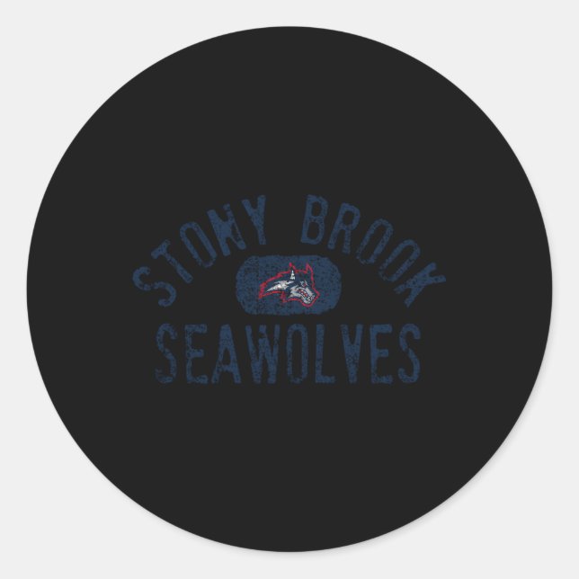Sticker Rond Semaine des saumons de mer de Stony Brook (Devant)