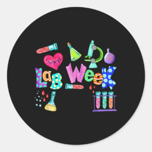 Sticker Rond Semaine du laboratoire 2023 Technicien Médicale de