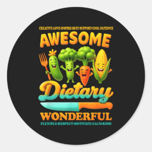 Sticker Rond Semaine du service alimentaire Appréciation diétét