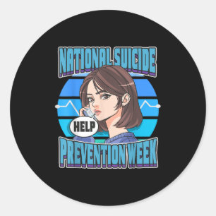 Sticker Rond Semaine nationale de prévention du suicide Suprt S