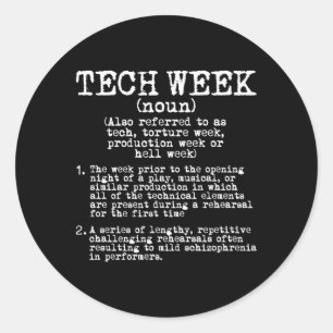 Sticker Rond Semaine technique - Répétition théâtrale