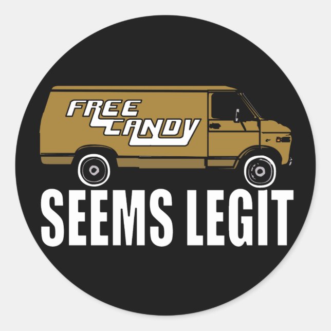 Sticker Rond Semble Legit Free Candy (Devant)