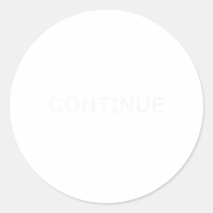 Sticker Rond Semicolon de sensibilisation à la santé mentale Co