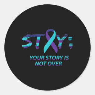 Sticker Rond Semicolon Sensibilisation au suicide Santé mentale