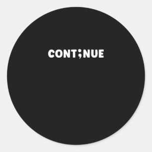 Sticker Rond Semicolon Suicide Prevention