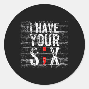 Sticker Rond Semicolon Suicide Prevention I Have Your Six Milit