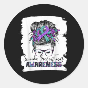Sticker Rond Semicolon Suicide Sensibilisation Messagerie Cheve
