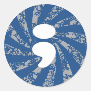 Sticker Rond Semicolon sur les raies