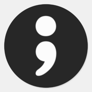 Sticker Rond Semicolon Tal Health Matters Mois de sensibilisati